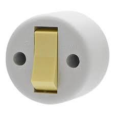 interruptor ilumi 1 tecla simples sobrepor externo redondo cinza