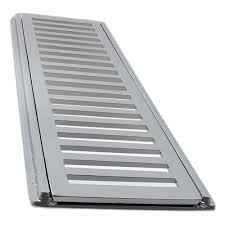 grelha alumÍnio escovado 20x1,00 c/ suporte