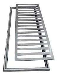 grelha alumÍnio escovado 20x1,00 c/ suporte grelha alumÍnio escovado 20x1,00 c/ suporte