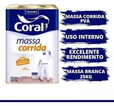 massa corrida coral 25kg