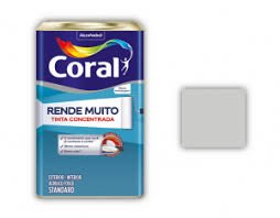tinta acrílica fosca rende muito 16 lt cinza alpino – coral