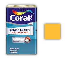 tinta acrílica fosca rende muito 16 lt amarelo frevo coral