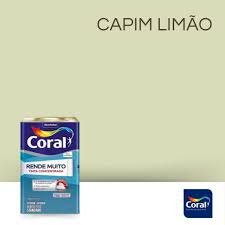 tinta acrílica fosca rende muito 16 lt capim limão – coral