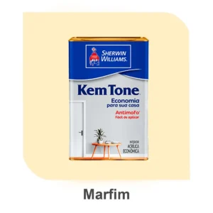 tinta acrílica fosca kemtone marfim 18 litros – sherwin williams