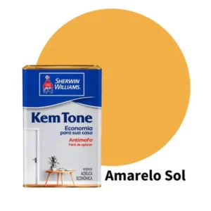 tinta acrílica amarelo sol kemtone 18 lt – sherwin williams