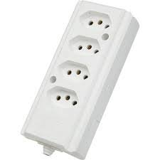 tomada barra 4 tom. 2p+t branca