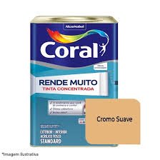 tinta acrílica fosca rende muito 16 lt cromo suave – coral tinta acrílica fosca rende muito 16 lt cromo suave – coral