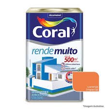 tinta acrílica fosca rende muito 16 lt laranja imperial – coral tinta acrílica fosca rende muito 16 lt laranja imperial – coral