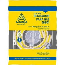 regulador de gás c/ mangueira 80cm aliança regulador de gás c/ mangueira 80cm aliança