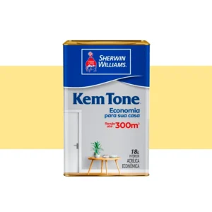 tinta acrílica fosca amarelo canario kemtone 18 litros – sherwin williams