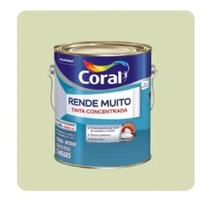 tinta acrílica fosca rende muito 3.2 lt capim limão – coral