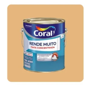 tinta acrílica fosca rende muito 3.2 lt cromo suave – coral