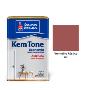 tinta acrílica fosca kemtone vermelho rústico18 litros – sherwin williams