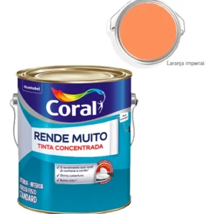 tinta acrílica fosca rende muito 3.2 lt laranja imperial – coral