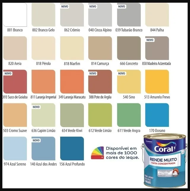 tinta acrílica fosca rende muito 3.2 lt branco – coral tinta acrílica fosca rende muito 3.2 lt branco – coral