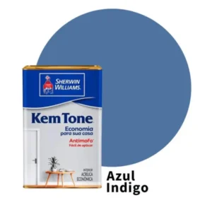 tinta acrílica fosca kemtone azul indigo 18 litros – sherwin williams