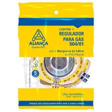 regulador de gás médio c/ mangueira 80cm 504/01 aliança