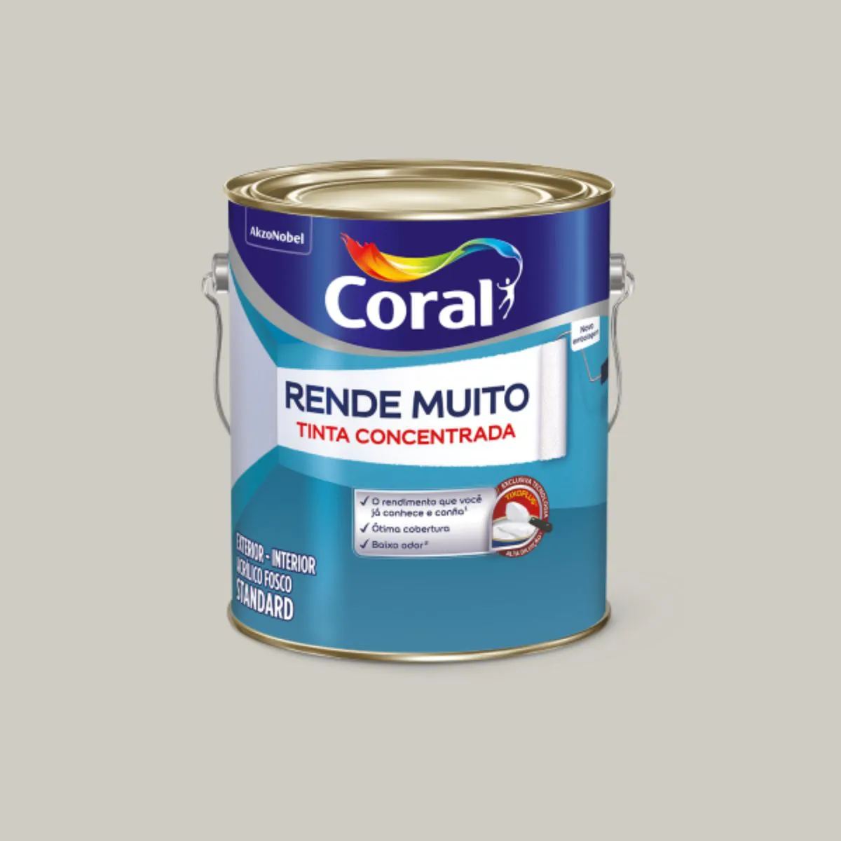 tinta acrílica fosca rende muito 3.2 lt cromio – coral