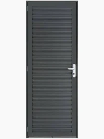 porta laminada aço preto 60 esquerda