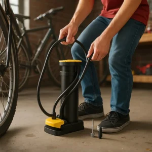 bomba de ar com pedal e adaptador
