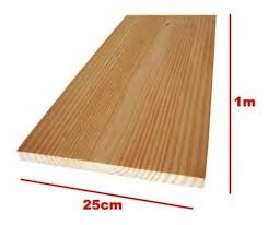 tábua de pinus c/ 3mts 25 cm