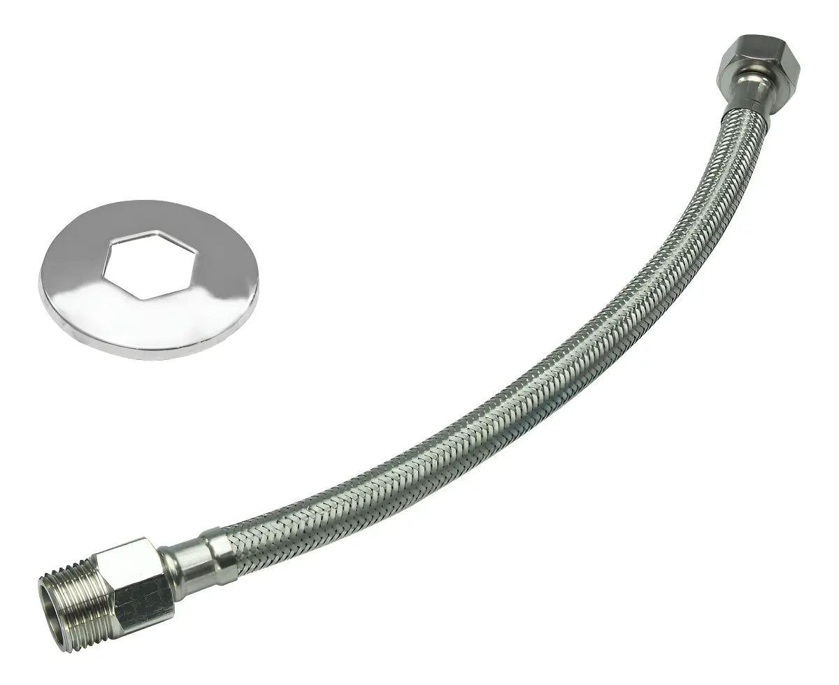 engate mangueira flexível trançado aço 1/2 40cm engate mangueira flexível trançado aço 1/2 40cm